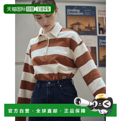 韩国直邮LOEUVRE 女士女装T恤 Stripe Polo T-shirt SW2AE715-92