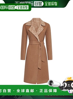 1h可退 香港直邮潮奢 MaxMara 麦斯玛拉 女士 雙面束帶大衣 24210