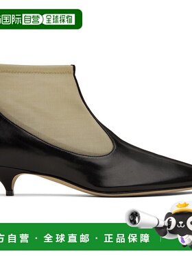 1h可退 香港直邮潮奢 The Row 女士 黑色 & 米色踝靴 F1581SL1