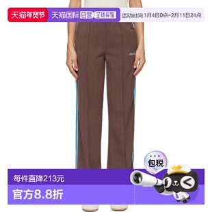 1h可退 香港直邮Adidas 女士 棕色 Tailored 运动裤 JX5308卫裤