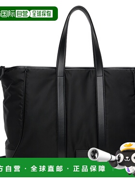1h可退 香港直邮潮奢 Lanvin 朗雯 男士 黑色 Curb Nylon 托特包