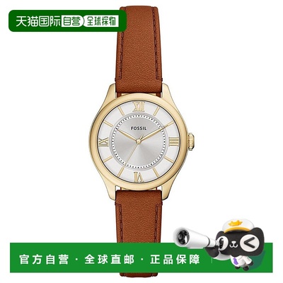 自营Fossil女式Gilmore银色表盘手表-银色 美国奥莱直发化石