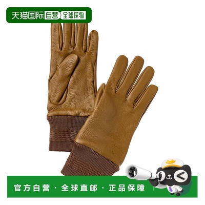 自营Burberry Rib Cuff Leather Gloves - brown 美国奥莱直发