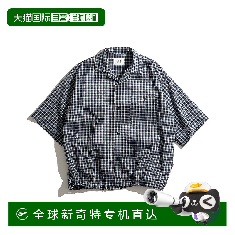 1h可退 日本直邮WETTEMPT 男女同款 宽松短袖格子衬衫 夏季透气