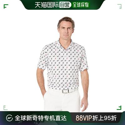 香港直邮潮奢 Robert Graham 男士Clubs 骷髅头高尔夫球短袖Polo