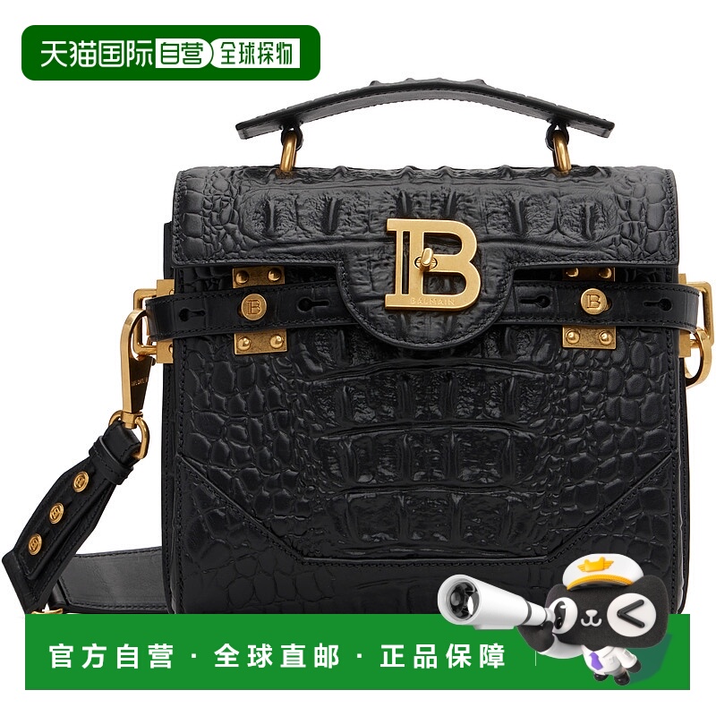 香港直邮潮奢 Balmain 巴尔曼 女士 黑色 B-Buzz 23 Crocodile-Pr
