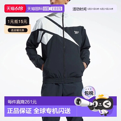 日本直邮Reebok 101339 Classics Vector 运动外套（夜黑色）夹克