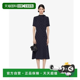 香港直邮Givenchy 4G提花连衣裙 BW21WV15P4真丝纪梵希短袖