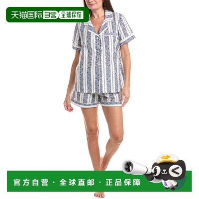 自营bedhead床头2pc短睡衣套装-白色 美国奥莱直发