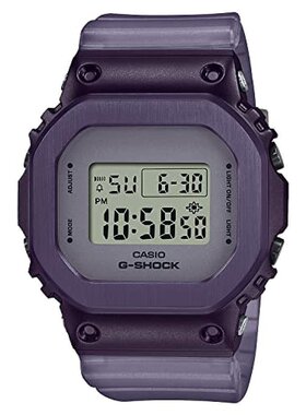 G Shock卡西欧 手表 金属中壳运动表紫色GM-S5600MF-6JF