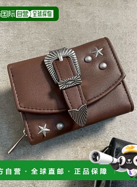 1h可退 日本直邮WEGO 女士西部风腰带铆钉钱包 LG25AW09G0071