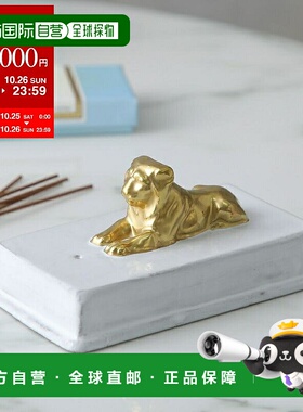 日本直邮Astier de Villatte 金狮板香座 ENCLIO3D 狮子图案陶瓷