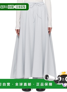 1h可退 香港直邮潮奢 Y-3 女士 灰色 3-Stripes Track 半身裙 JL6