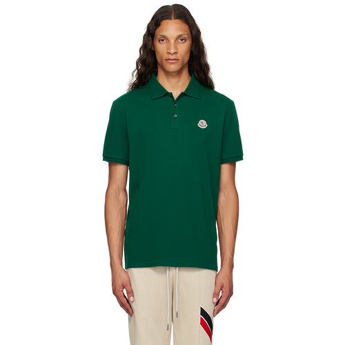 Moncler 盟可睐 男士 绿色贴饰 Polo 衫 J20918A0000984556