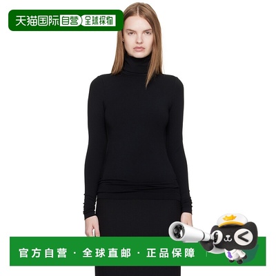 1h可退 香港直邮Wolford 女士 黑色 Aurora 高领衫 56216针织