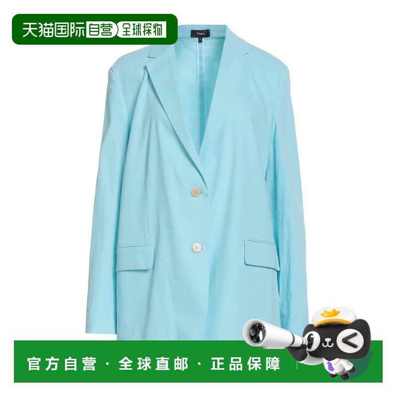香港直邮THEORY 希尔瑞 女士 西装外套 blue蓝色 舒适时尚亚麻图片