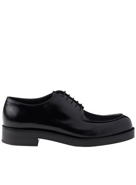 PRADA 男士商务正装鞋 2EA166055FX000F0002 CO 黑色 系带德比鞋