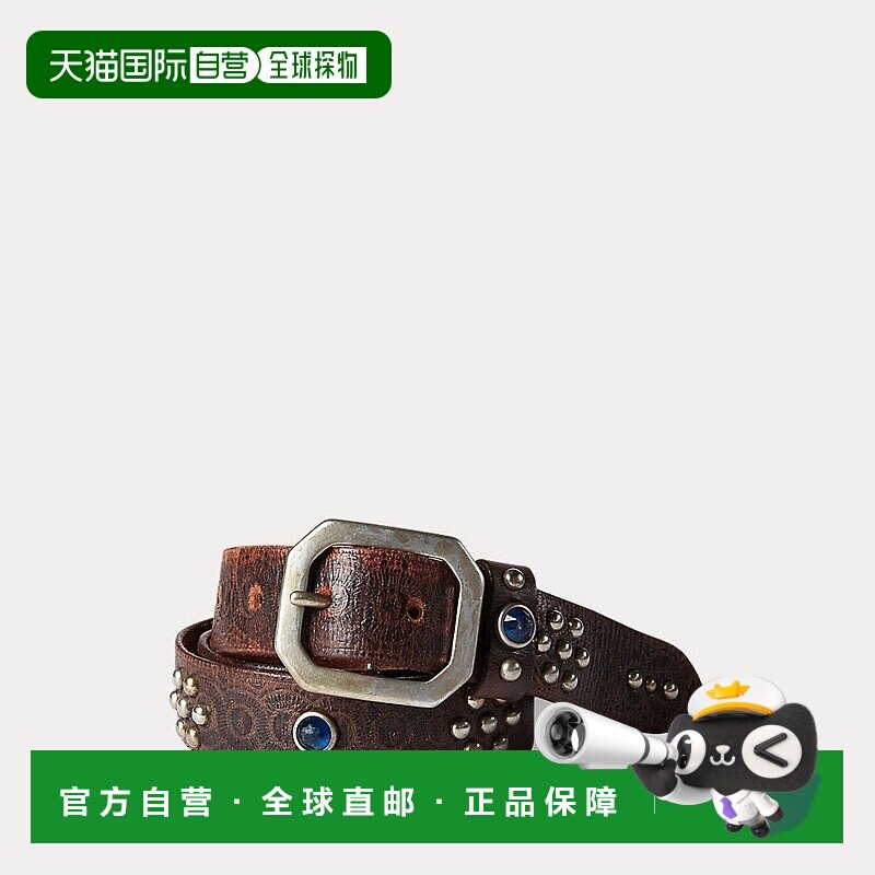 自营欧洲直邮RALPH LAUREN拉夫劳伦RRL铆钉皮带腰带