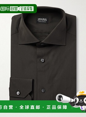 香港直邮1h可退 zegna 杰尼亚 男士 Trofeo™ 舒适衬衫 9MS0BA2010