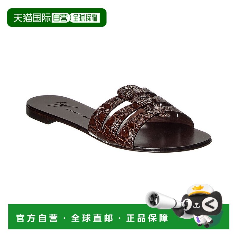 自营Giuseppe Zanotti Anuvorock Croc-Embossed Leather Sandal