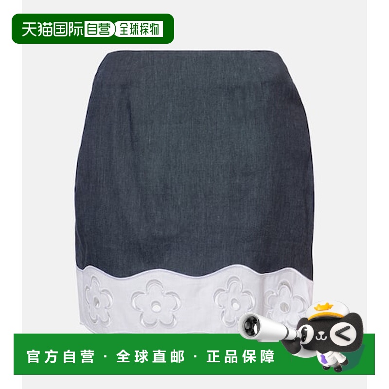 1h可退 香港直邮潮奢 Staud 女士 Margaux 亚麻混纺迷你半身裙