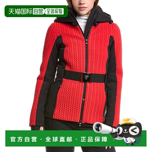 Card red Belted Jacket 美国奥莱直发 Ski 自营Post