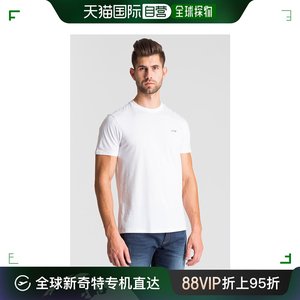 香港直邮ARMANI JEANS 男士白色棉质短袖T恤 8N6D01-6JPFZ-1100