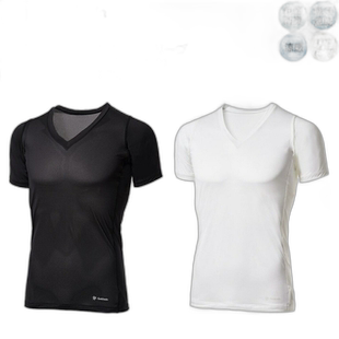 日本直邮goldwin 三合身C3fit降温V领半袖男士内衣内裤长袖防紫外