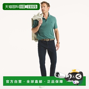 自营Nautica男式运动修身弹力牛仔服-黑色泻湖水洗 美国奥莱直发