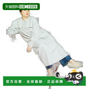 付款1h内可退 日本直邮KBF 丸山礼合作款方领条纹连衣裙 KB4726F1