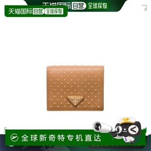 棕色 香港直邮PRADA AW2024 女士钱包 小号折叠 1MV2042C3HF0018