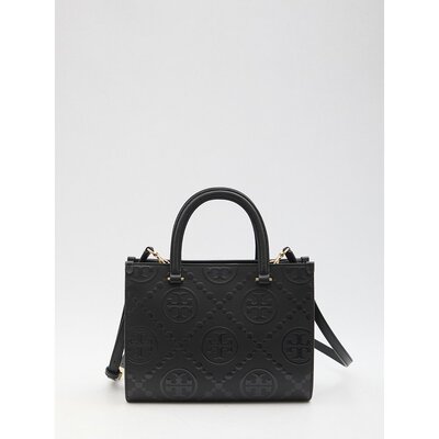 TORY BURCH 女士斜挎包 162013001 CO 黑色 顶部提手压纹托特包