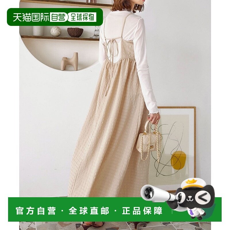 日本直邮KOBE LETTUCE 后背拼接吊带连衣裙 [E3266] 连衣裙背带裙,运动服/休闲服装,运动连衣裙,淘宝优惠券,粉丝福利购,淘宝优惠卷