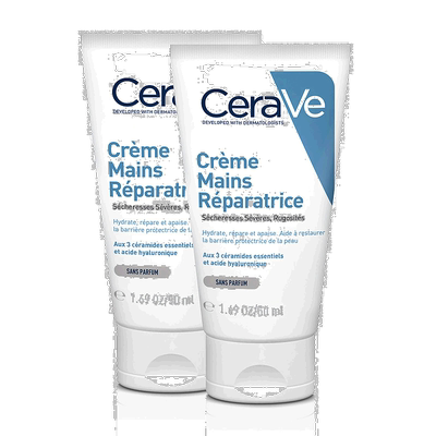 欧洲直邮适乐肤保无香型湿修复护手霜两只装 CERAVE CREME MAINS