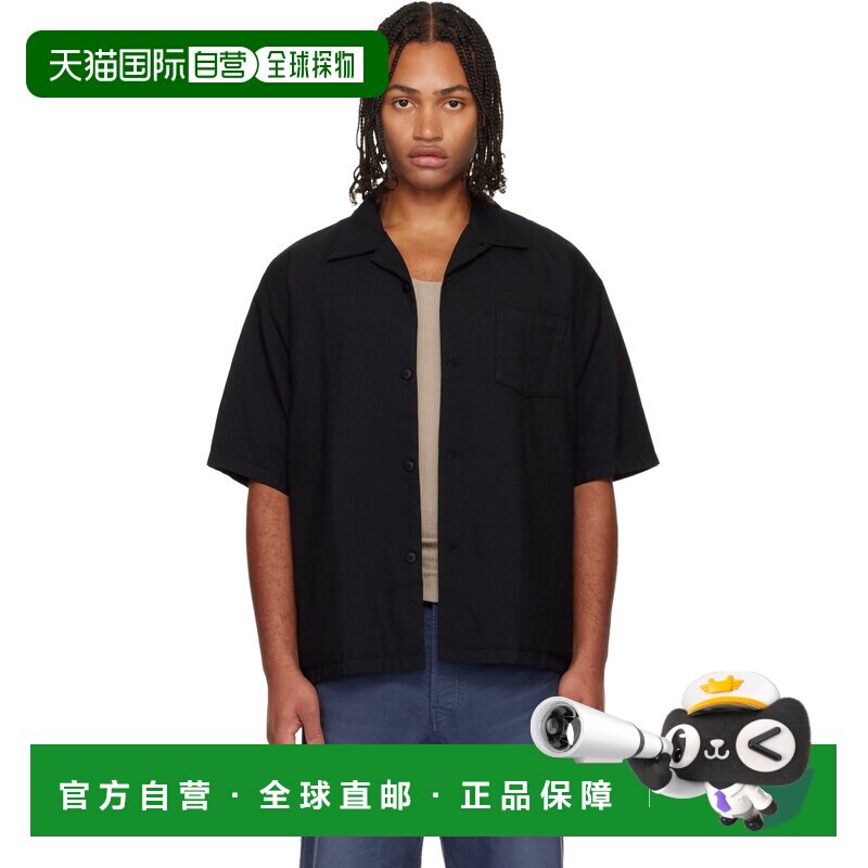 香港直邮Visvim 维斯维木 男士 黑色 Wallis 羽绒短袖衬衫 012520