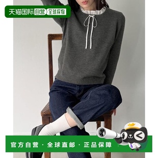 1h可退 日本直邮JUNOAH 荷叶边层叠针织套头衫针织衫