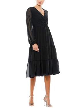 美国直邮MAC DUGGAL女士连衣裙 V领紧身 修身时尚 优雅自然女装