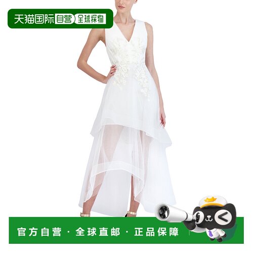 自营 bcbgmaxazria长款晚礼服 - 灰白色 美国奥莱直发连衣裙