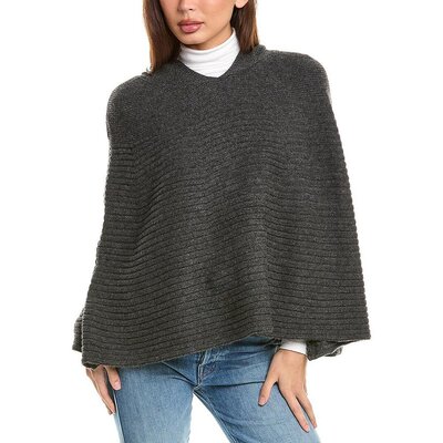 美国直邮Forte Cashmere 连帽羊毛羊绒混纺斗篷 时尚保暖舒适披肩