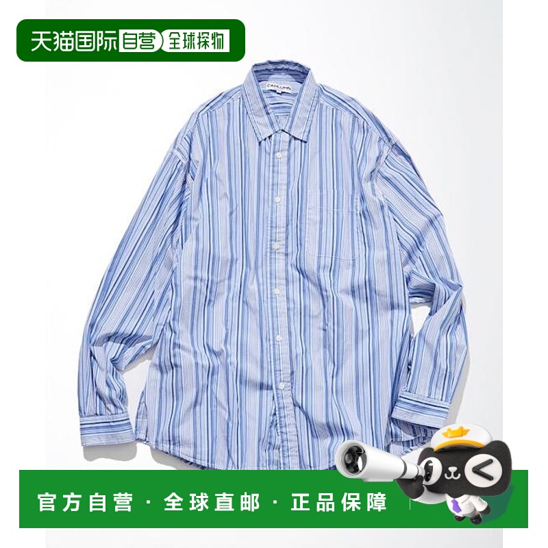 日本直邮CAHLUMN 杂志口袋链条拼接衬衫 长谷川主理格纹条纹