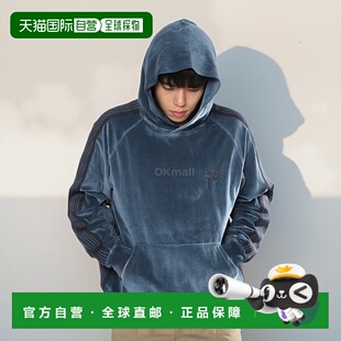 韩国直邮NEEDLES C/PE 丝绒烟蓝色连帽运动衫 2023年秋季 男士时