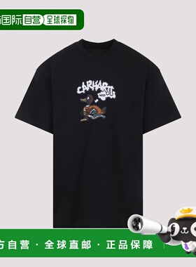 1h可退 香港直邮CARHARTT WIP 男士 S/S 黑色小鸭图案棉质T恤 I03