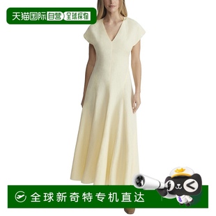 york拉斐特148纽约闪光丝绸亚麻混纺长裙 自营 lafayette 148 new