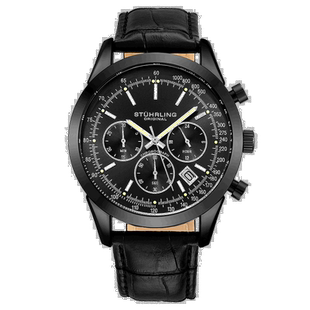 自营 stuhrling originalRialto 3975L 石英 44mm 计时码表 - 黑
