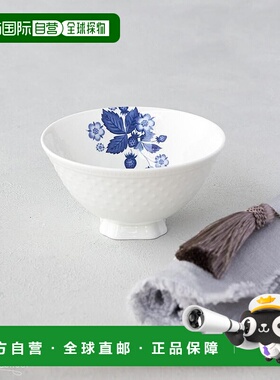 日潮跑腿Wedgwood威基伍德 草莓花靛蓝饭碗L碗口12cm 31412正品