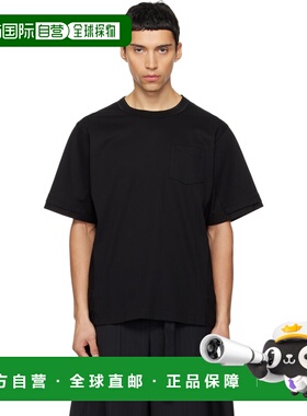 1h可退 香港直邮Sacai 男士 黑色 Cotton Typewriter & Cotton Je