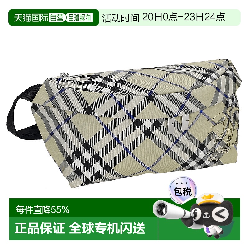 日本直邮BURBERRY博柏利腰包运动户外经典格子男士经典大牌简约风