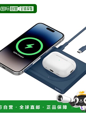 【日本直邮】Belkin贝尔金 充电器iPhone/AirPods 深蓝WIZ019btBL