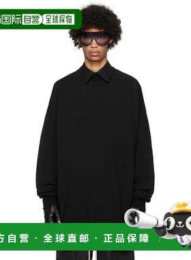 1h可退 【美国直邮】Rick Owens 黑色 Splintered Peter 套头衫
