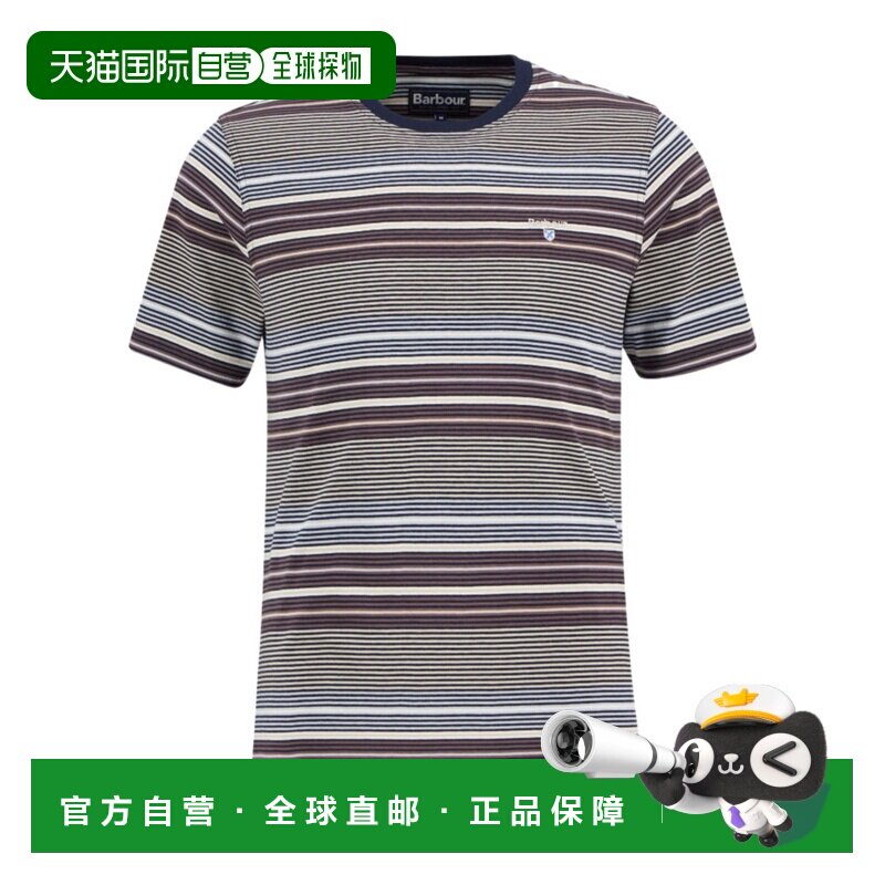香港直邮Barbour 男士户外T恤 MTS1563NY91 SS2026 花色 条纹T恤